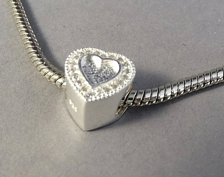 Heart CZ charm