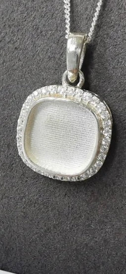 Square CZ pendant
