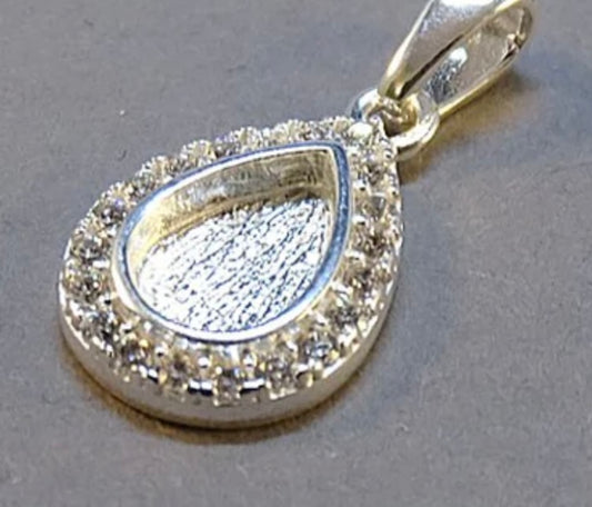 Teardrop CZ pendant