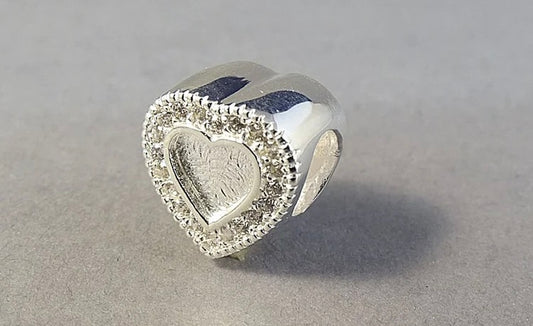 Heart CZ charm
