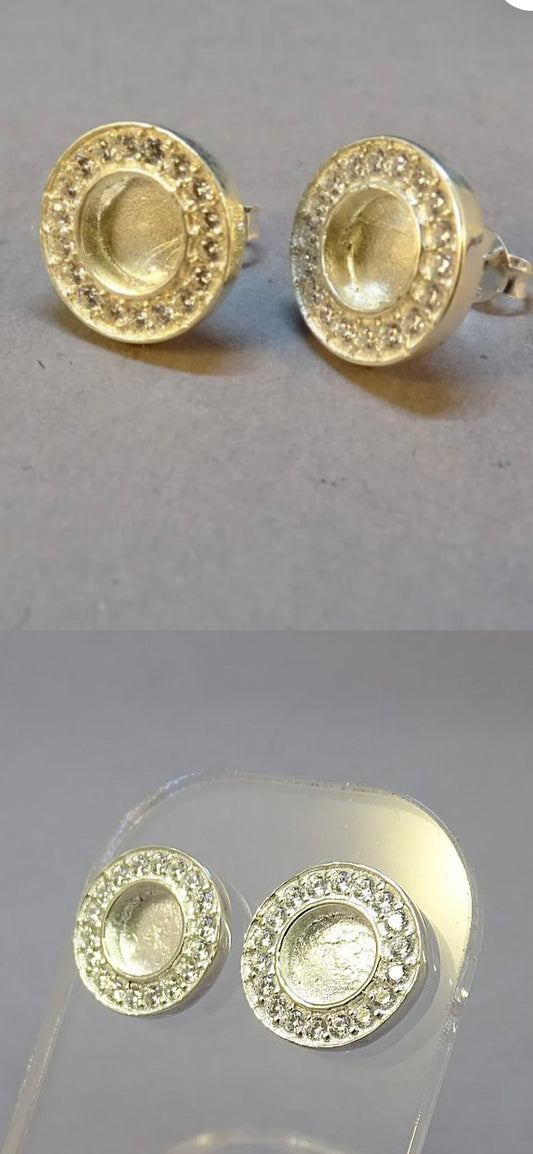 Silver CZ studs