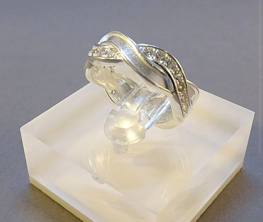 Entwined CZ ring