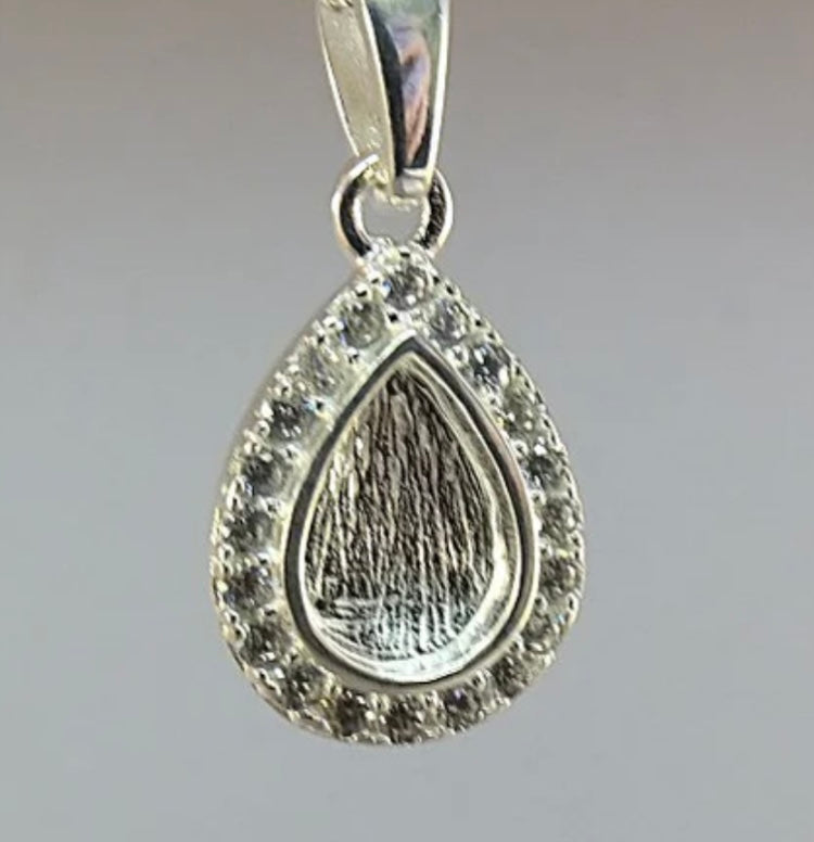Teardrop CZ pendant