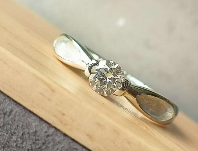 Solitaire CZ Bezel ring