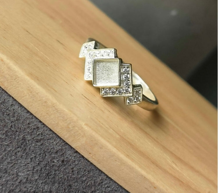 Art Deco CZ ring
